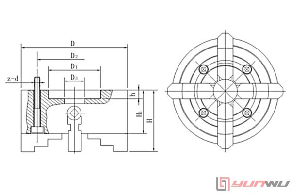 4 jaw lathe chuck dimensions