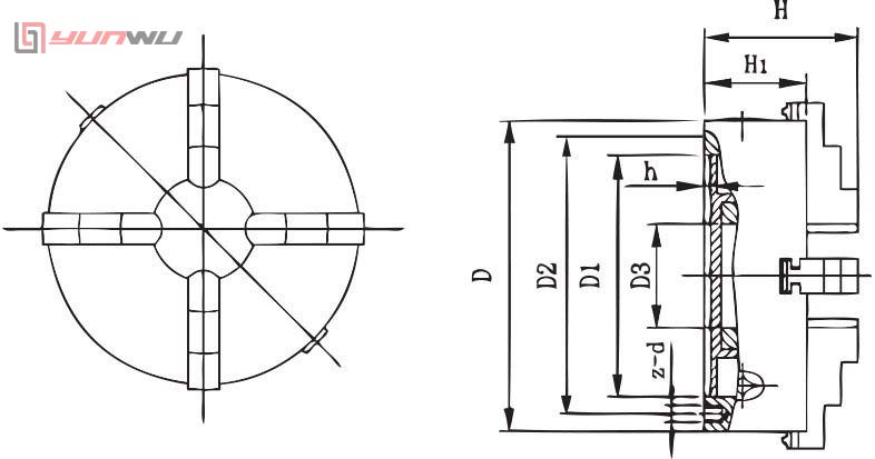 4 Jaw Self Centering Chuck Specifications